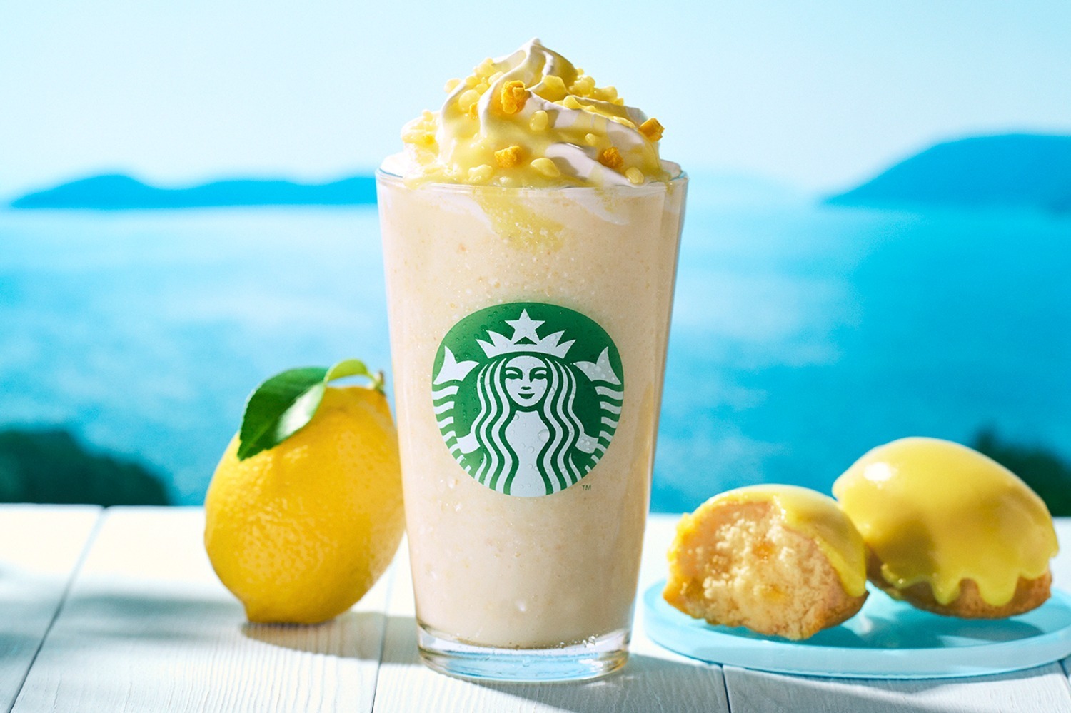 スターバックス新作「瀬戸内 レモンケーキ フラペチーノ」“レモン