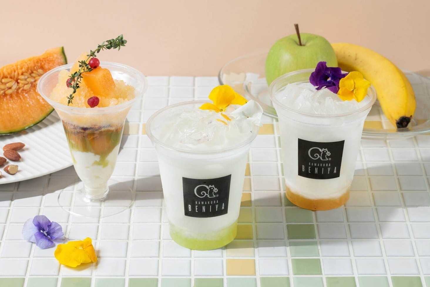 鎌倉紅谷 クルミッ子ファクトリー夏限定スイーツ、ヨーグルトのカクテル風ドリンクやメロンパフェ