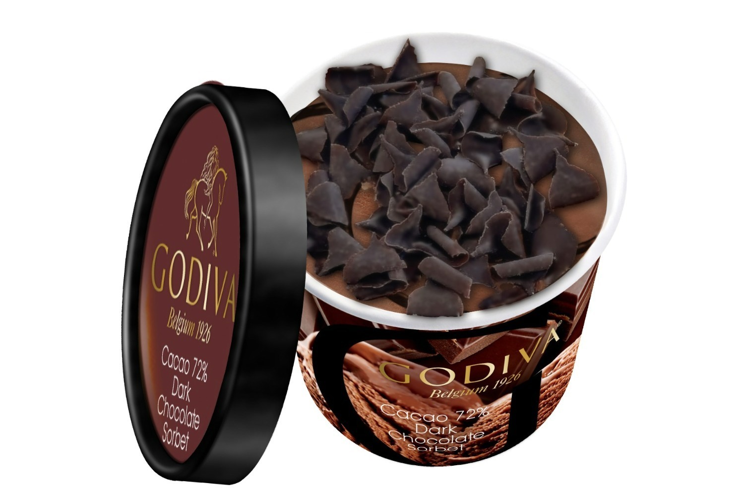 ゴディバ限定「カップアイス」カカオ香るチョコソルベや爽やかピーチ＆バニラなど