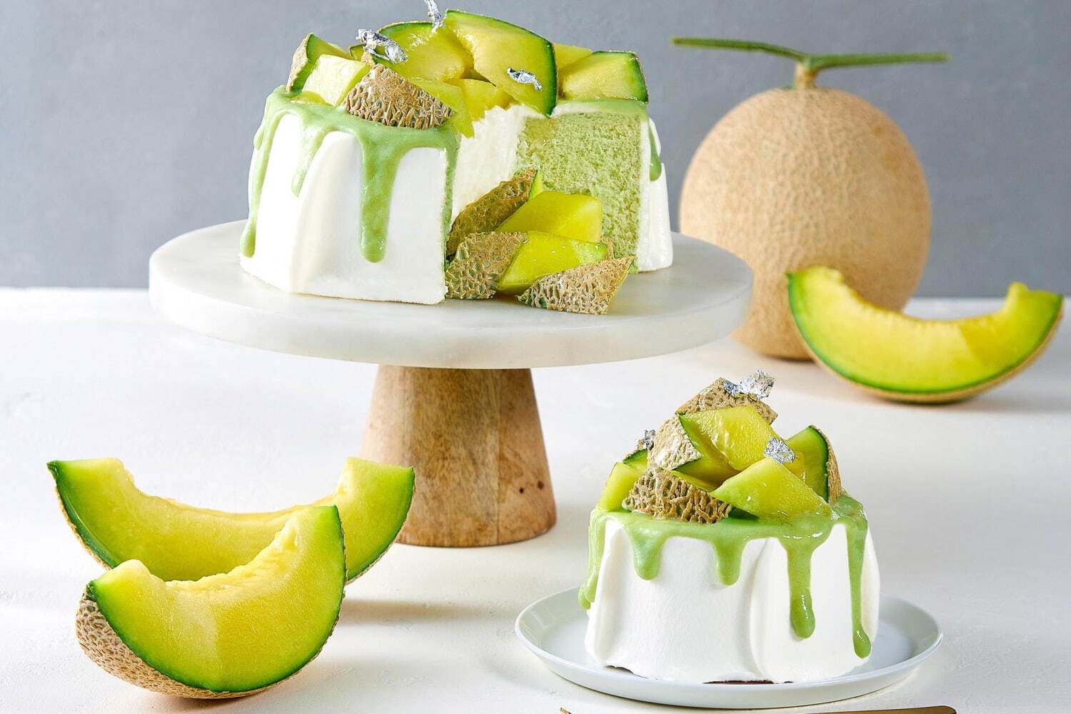 シフォンケーキ｜「マーサー ビス」から国産マスクメロンの限定シフォンケーキ、完熟果肉がたっぷり