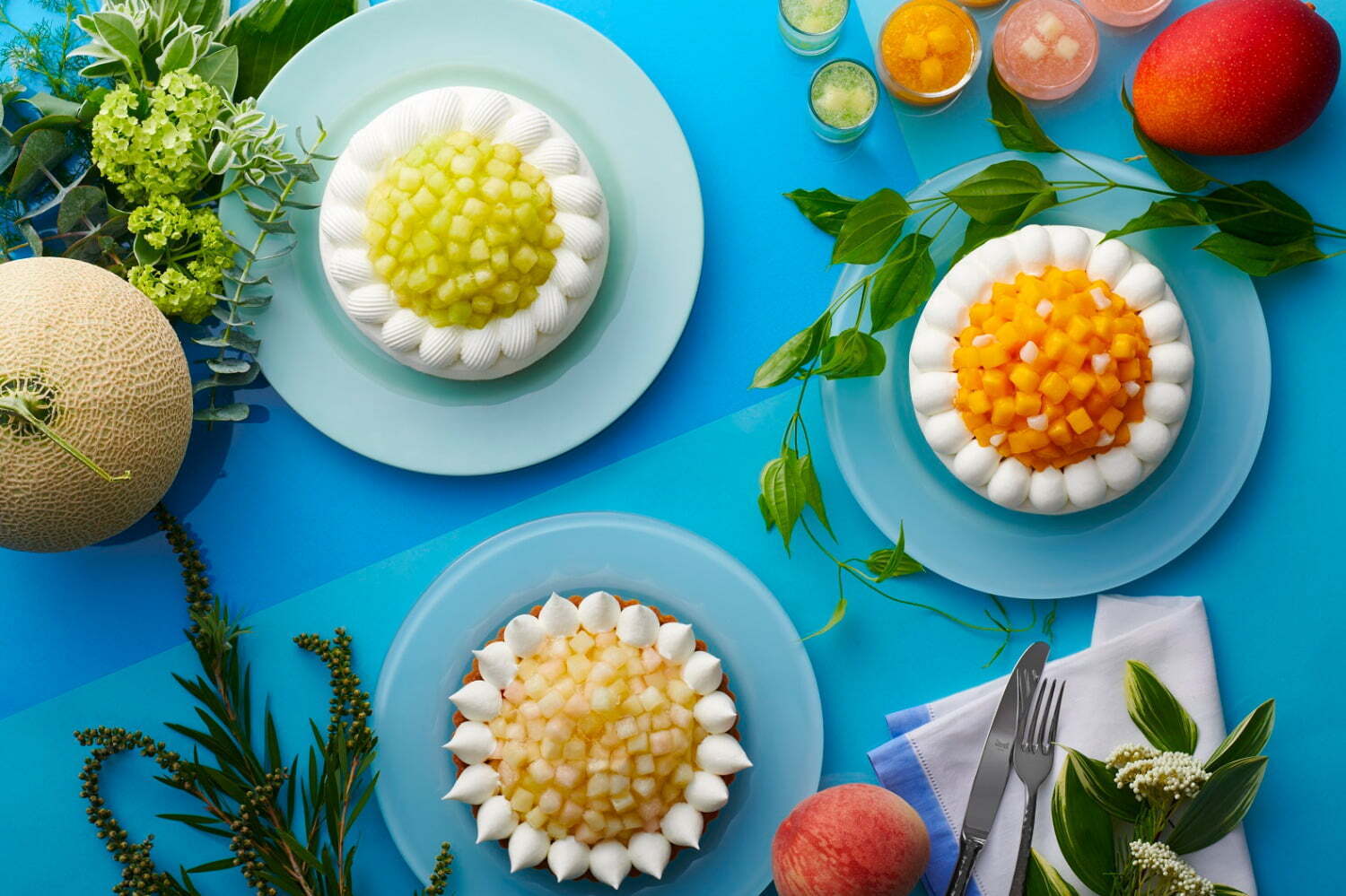 ホテルニューオータニ大阪「マンゴー・メロン・ピーチ」のスイーツビュッフェ、贅沢ショートケーキ食べ比べ