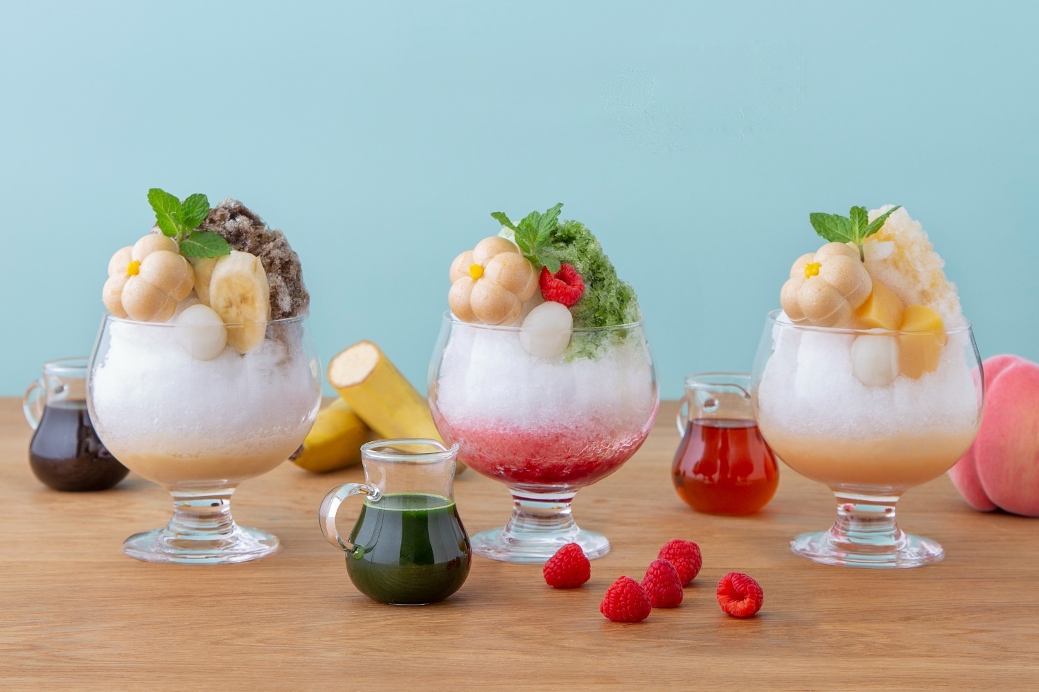 福寿園のカフェ「茶寮FUKUCHA」“味変できる”ティラミスかき氷、抹茶×木苺フレーバーなど