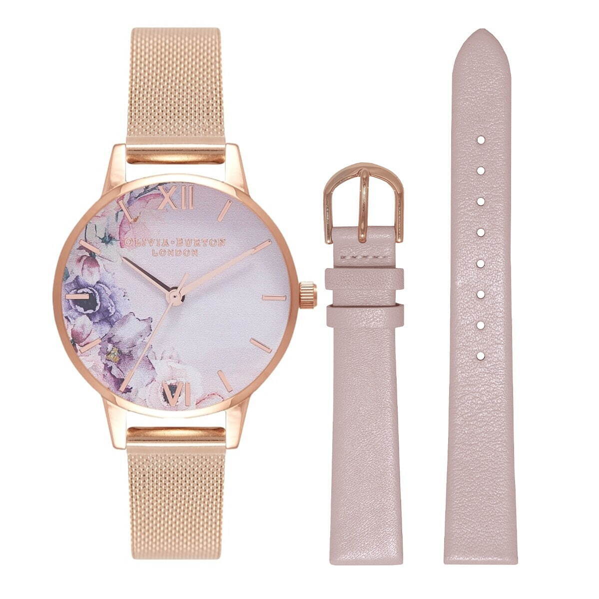 オリビア・バートン新作腕時計、水彩画のフラワープリント＆イギリスの 