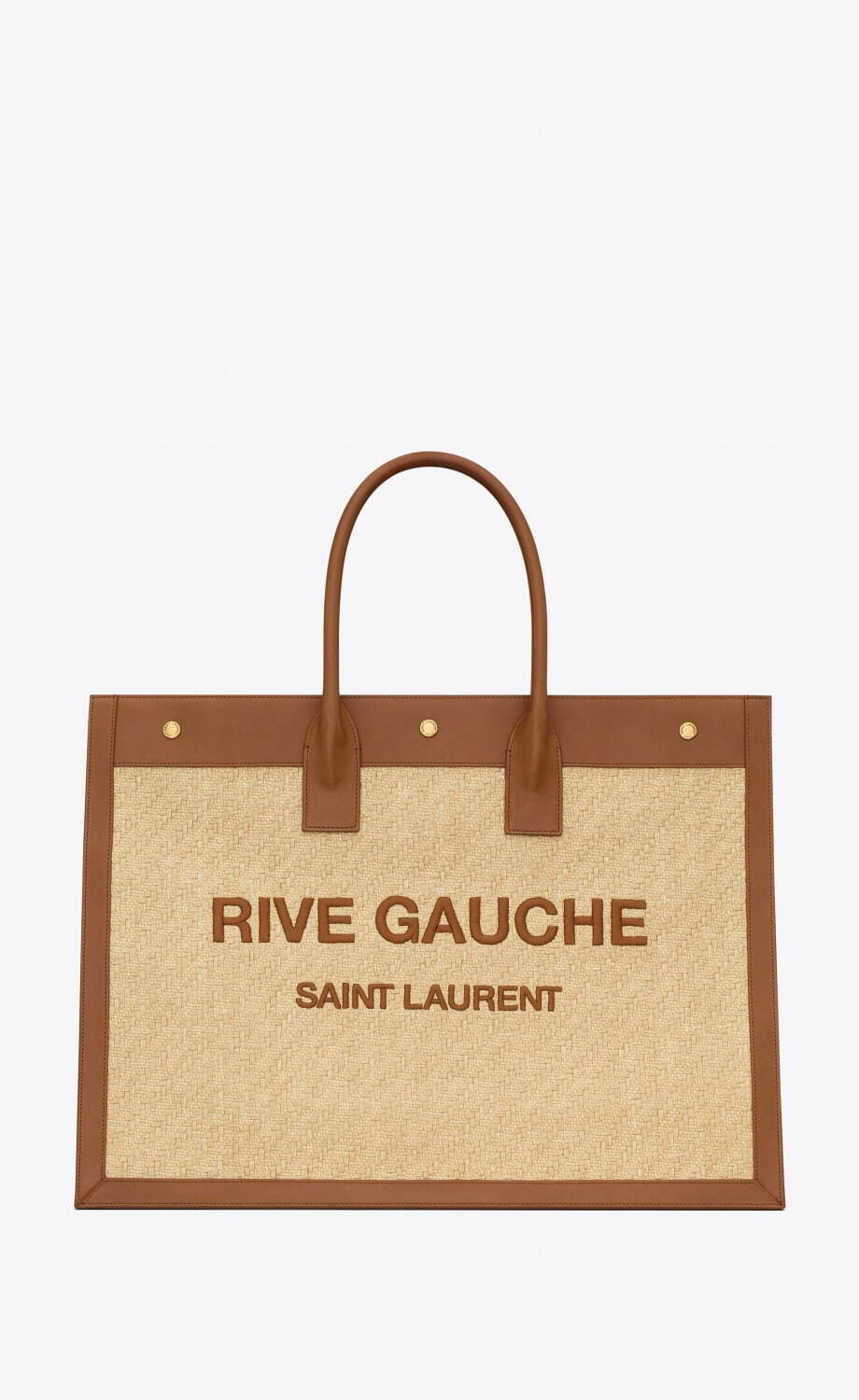 サンローラン“ラフィア素材”の新作バッグ、ゴールドのカサンドラロゴを飾ったチューブ型ショルダーなど｜写真1