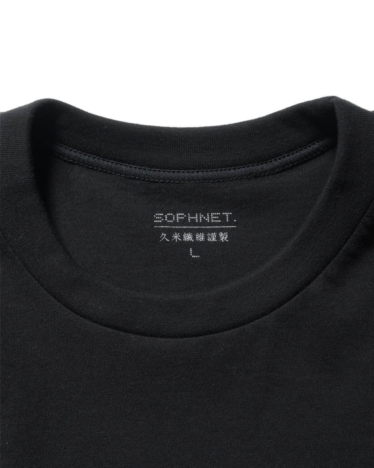 ソフネット×久米繊維のコラボTシャツ - スコーピオンロゴ刺繍入り、クリアポーチ付属｜写真2