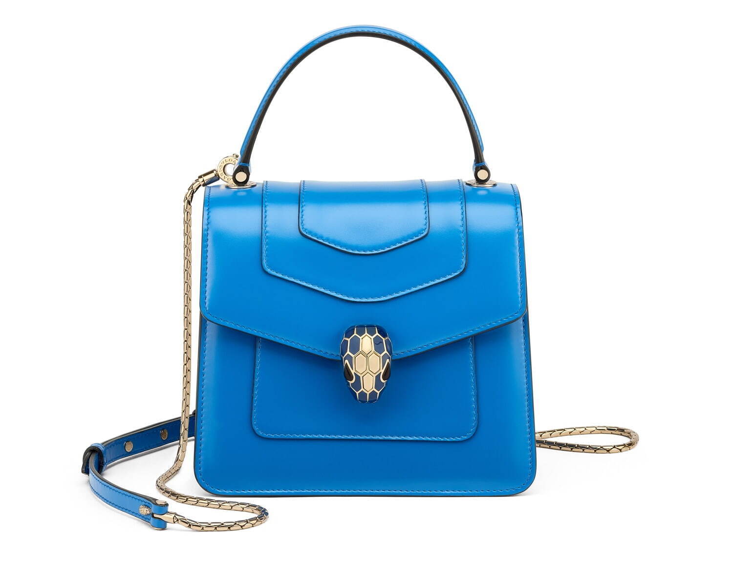 ブルガリ「セルペンティ」“デニム素材”の新作バッグ、鮮やかブルーの