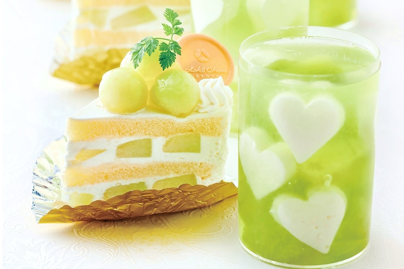 ホテルオークラ京都23年夏スイーツ「京たんごメロン」爽やかショートケーキ&“ハート型”杏仁入りゼリー
