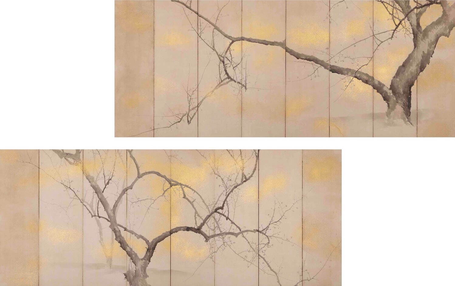 岸竹堂 《梅図》 1875年