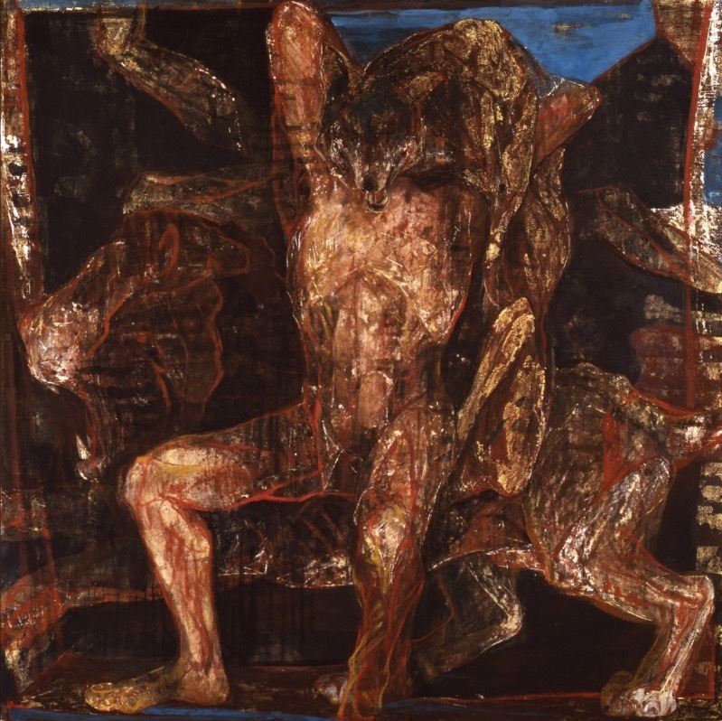 岡村桂三郎 《オオカミ》 1987年(昭和62年) 紙本・彩色 山種美術館