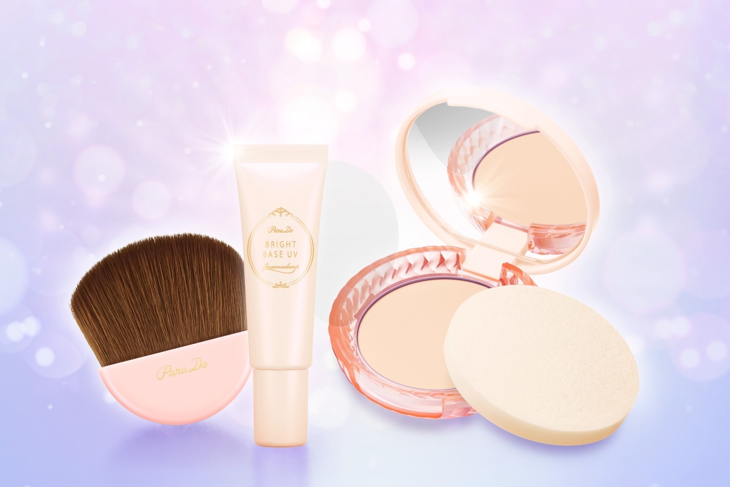 パウダーファンデーション｜パラドゥ23年夏ベースメイク、毛穴を徹底カバー“まるで素肌”ファンデ現品とミニ下地＆ブラシのセット