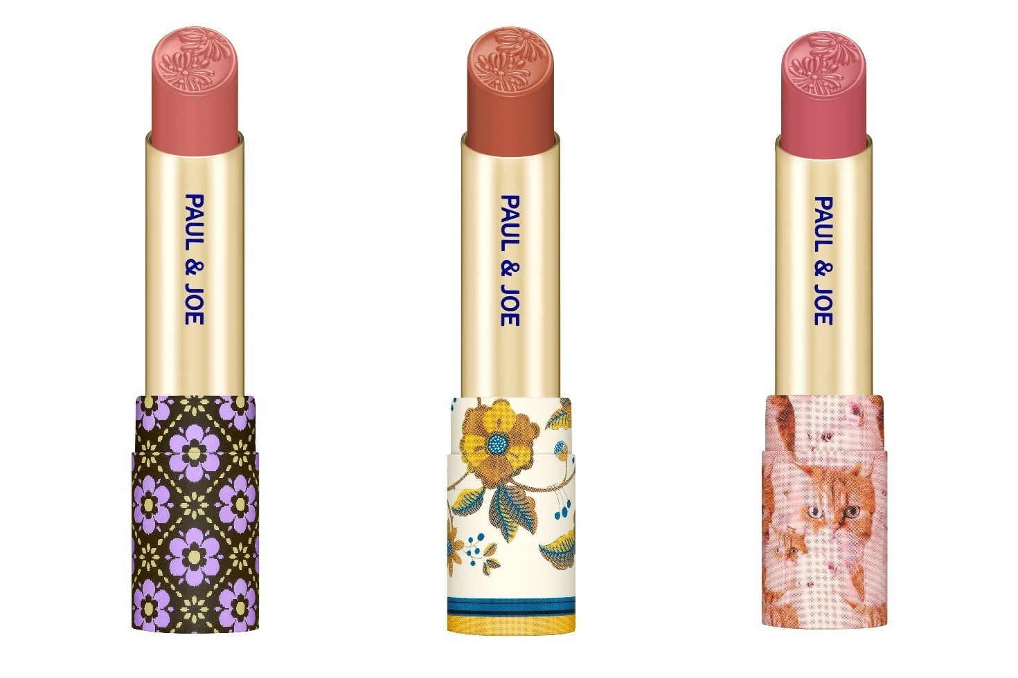 ポール ＆ ジョー ボーテ23年秋コスメ、“くすみヌーディー”秋色リップ＆猫柄リップケースなど