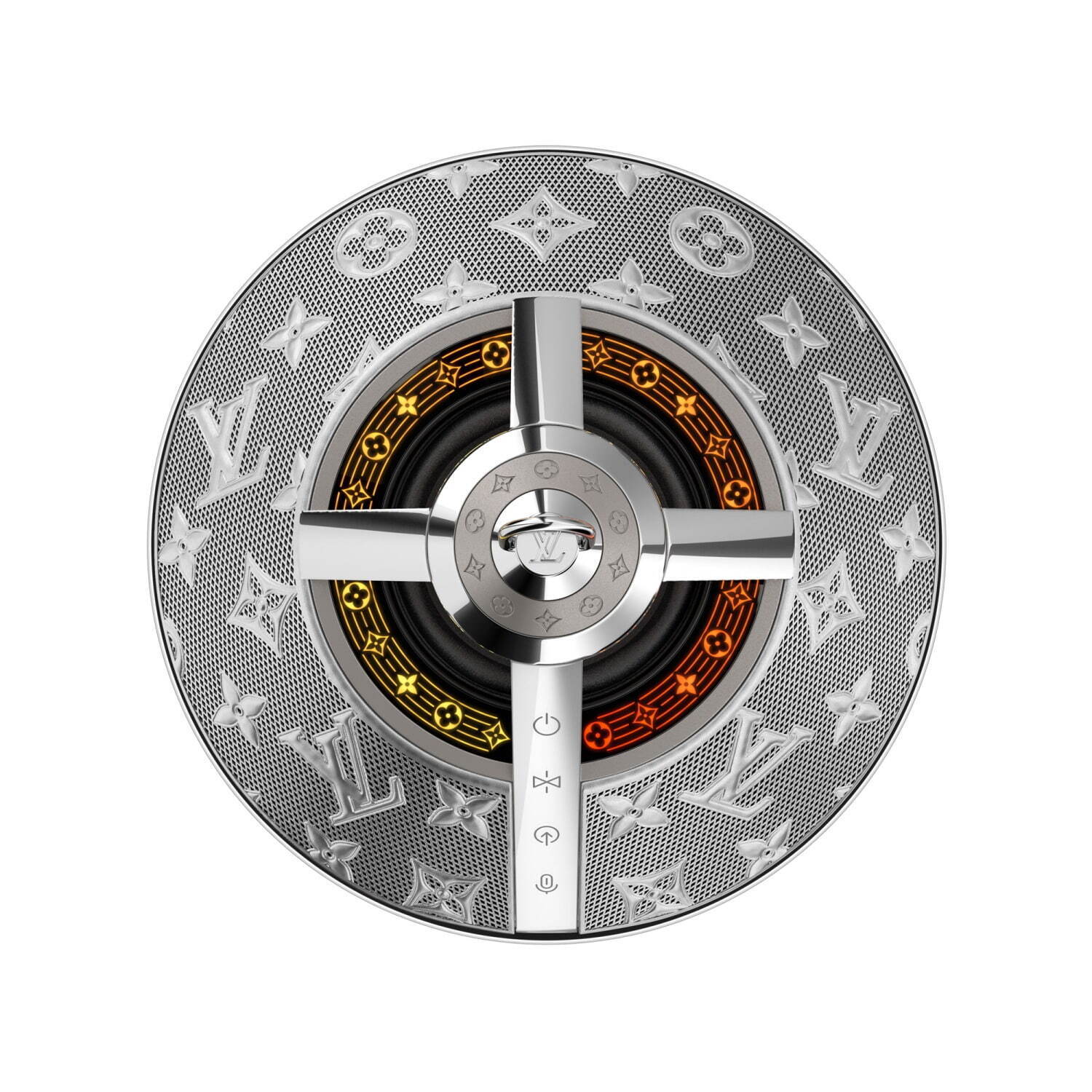 ルイ・ヴィトン“円盤型”ワイヤレススピーカー、シルバー＆モノグラム・フラワーで｜写真4