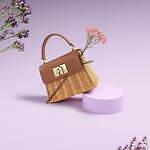 フルラ“涼し気ラタン×ホワイトレザー”の限定ハンドバッグやパイソン柄トート、阪急うめだ本店に｜写真6