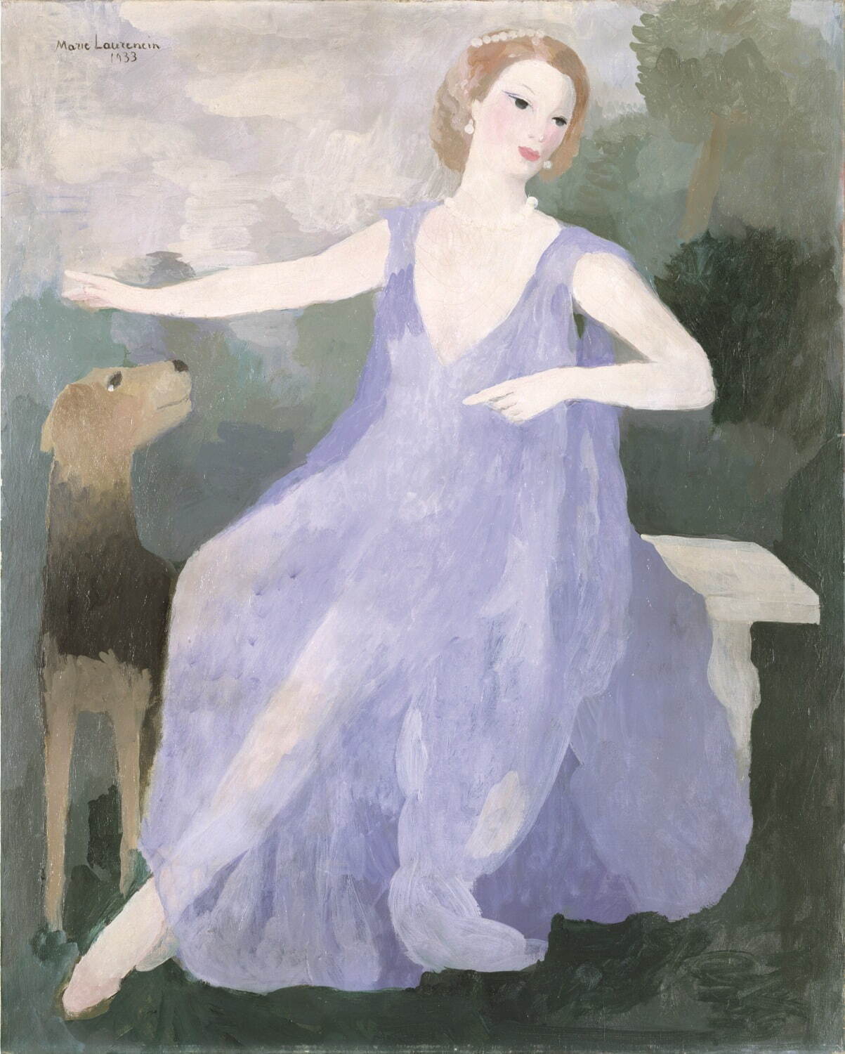 マリー・ローランサン《ヴァランティーヌ・テシエの肖像》 1933年 油彩／キャンヴァス ポーラ美術館
