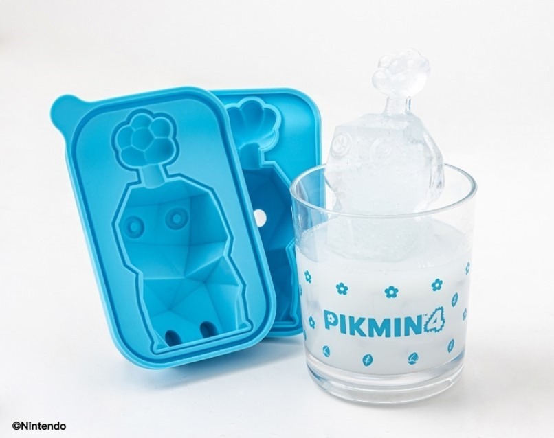 任天堂ゲーム『ピクミン4』の新キャラ“氷ピクミン”が作れる製氷機、ロゴ入りグラスとセットで｜写真3