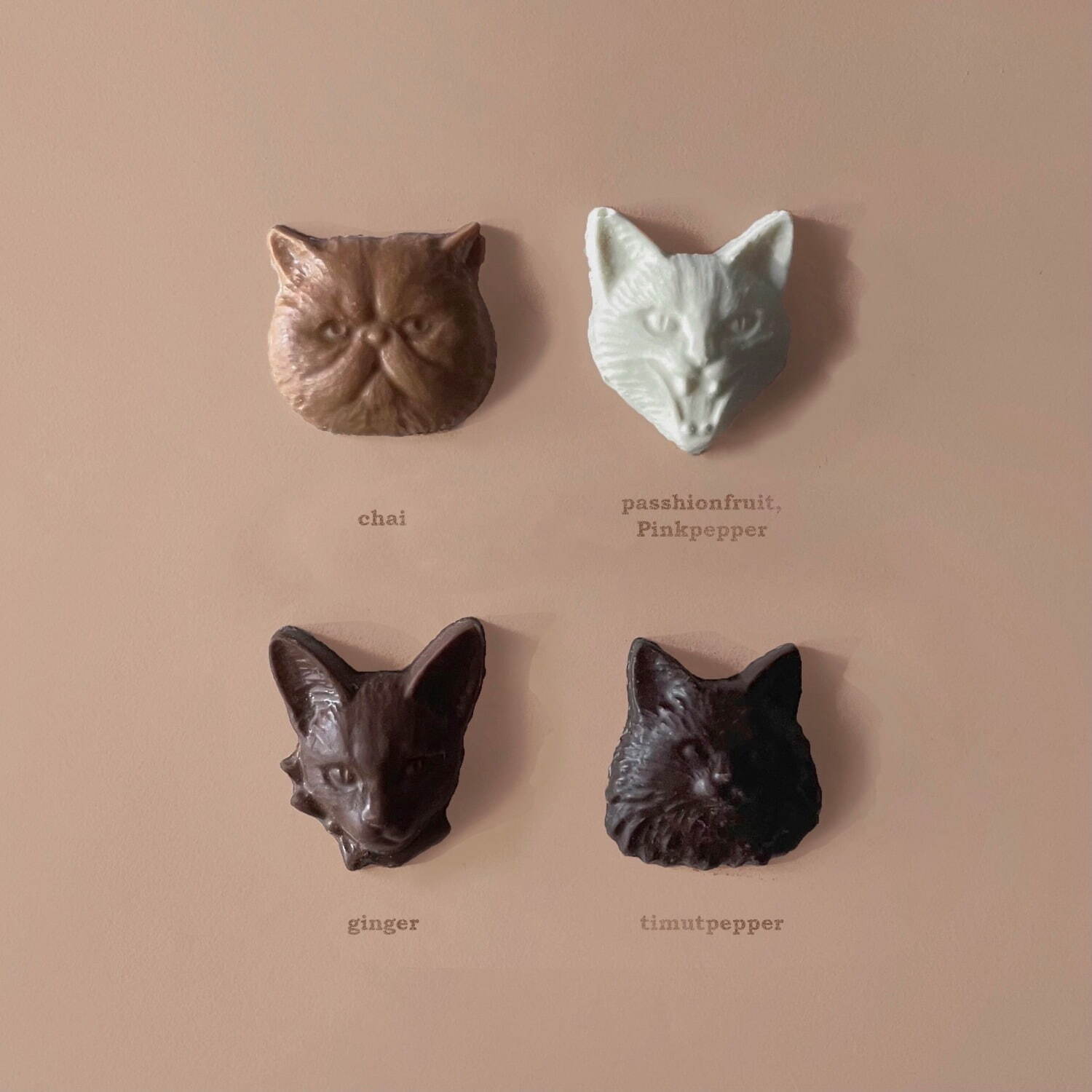 フィリーチョコレートの"ネコ型”ボンボンショコラ、チャイ味のエキゾチックショートヘアなど全4種｜写真4