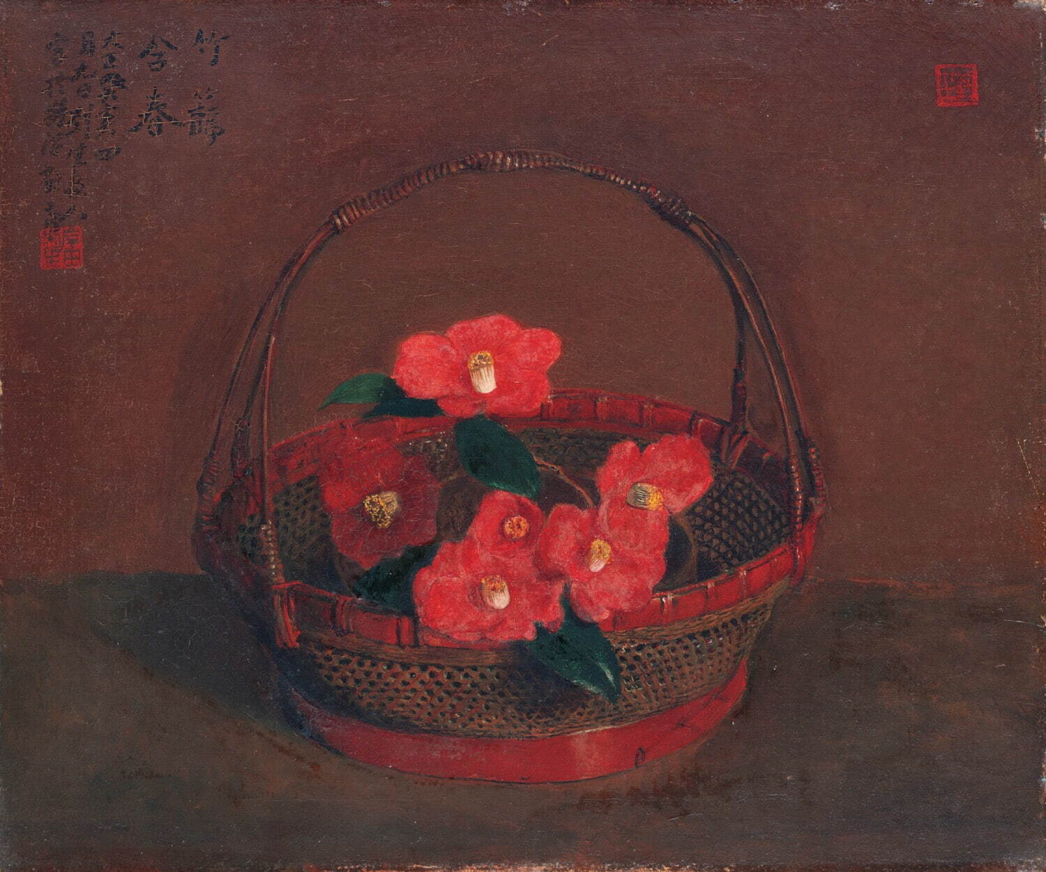 岸田劉生 《竹籠含春》 1923年 個人蔵