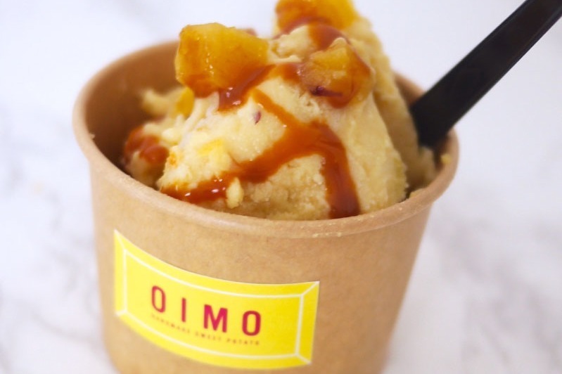 生スイートポテト専門店「オイモ」の新スイーツ、“芋けんぴ入り”クッキー×濃厚さつまいもアイス