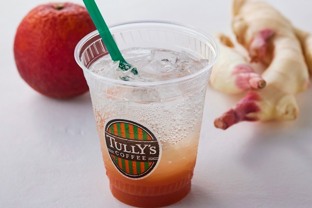 タリーズコーヒー夏限定「出雲生姜のブラッドオレンジジンジャーエール」辛口ジンジャーの爽快ドリンク