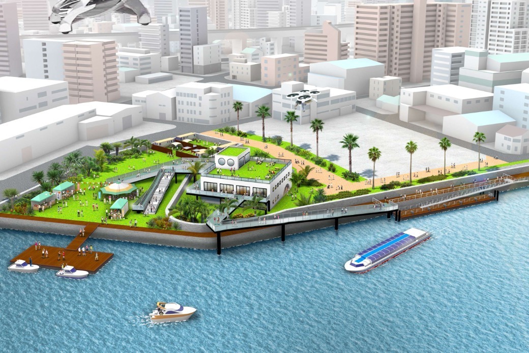 グランピング｜大阪「中之島GATEターミナル」整備 - 万博会場の夢洲～道頓堀を繋ぐ新観光拠点、にぎわい施設も計画