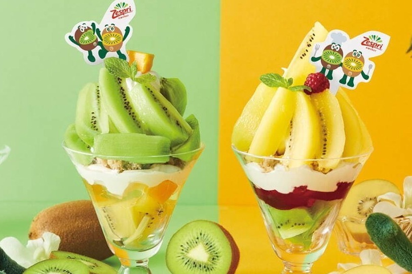 アフタヌーンティー・ティールーム“キウイたっぷり”夏限定パフェ、ゼスプリとコラボ