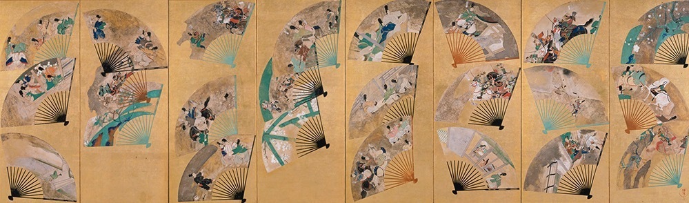 俵屋宗達 《扇面散屏風》 17世紀 三の丸尚蔵館収蔵 ［石川県立美術館で通期展示、隻替あり］