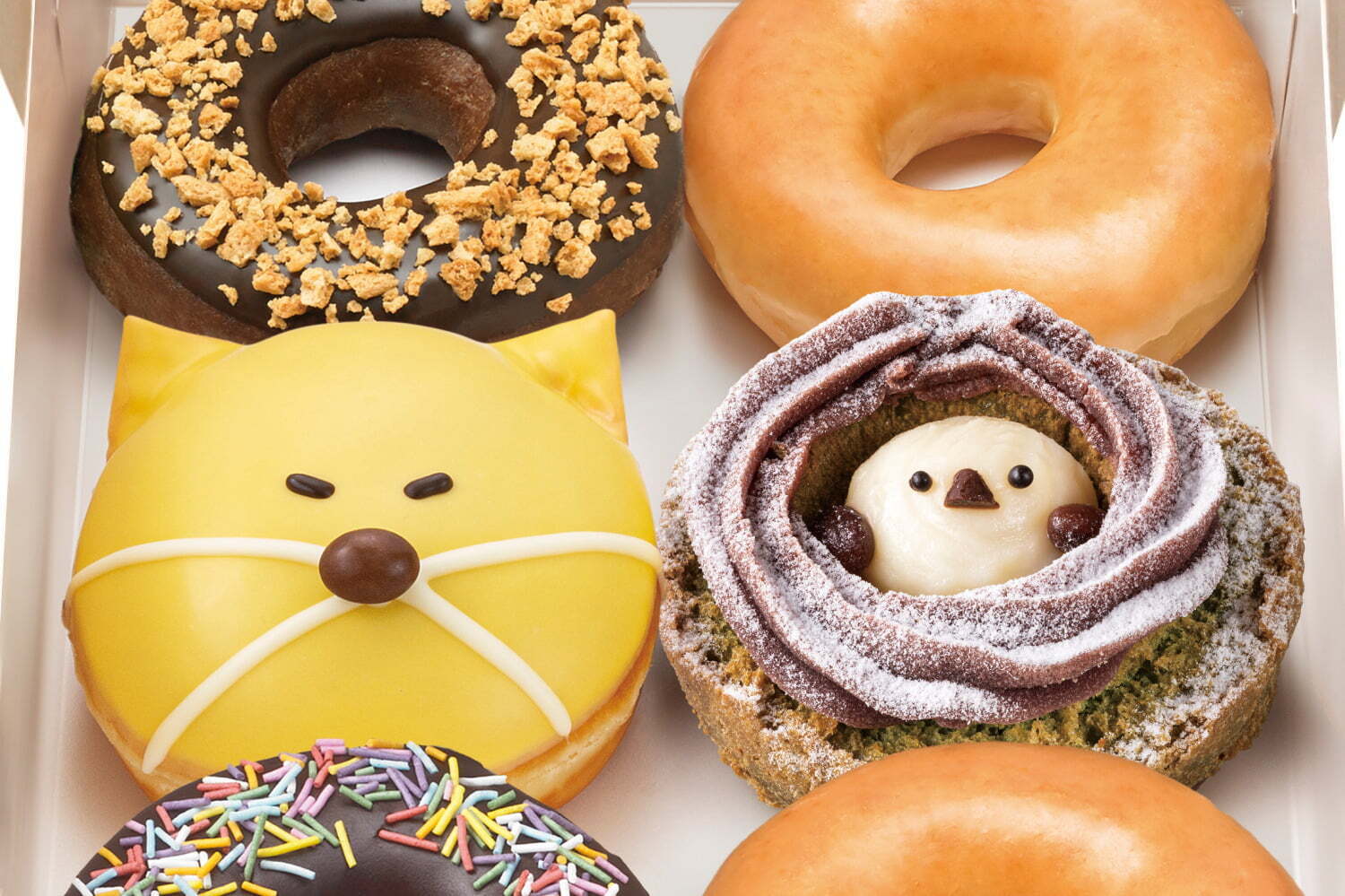 クリスピー・クリーム・ドーナツ、“雪の妖精”シマエナガ＆キタキツネ入りの北海道限定ボックス