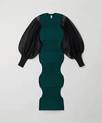 CFCL“透け感のあるパフスリーブ×ダークグリーンボディ”のドレス、伊勢丹新宿店限定で｜写真1