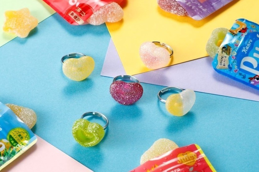カンロ(菓子)｜カンロ「ピュレグミ」“キラキラ”リング第2弾！リアルなグミ粒＆カラフルなカラーを再現