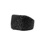 ヨウジヤマモト バイ リーフェ新作ジュエリー、黒い石を連ねたネックレス＆ハヤブサの足バングル｜写真1