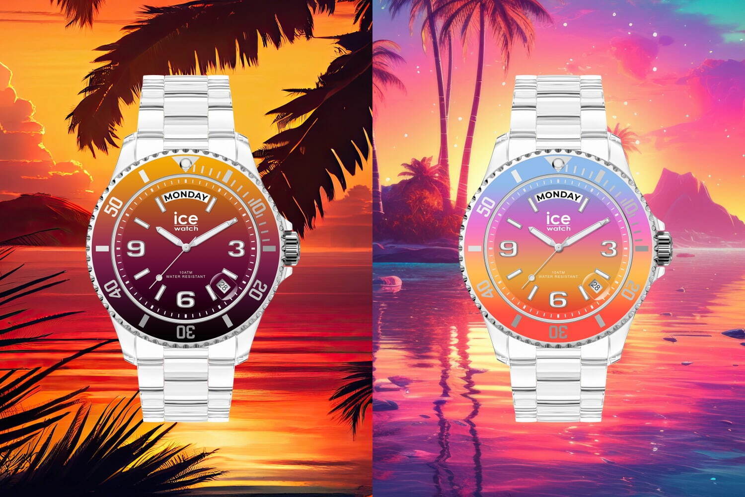 アイスウォッチ限定腕時計、“美しい夕暮れ”着想グラデーションダイヤル