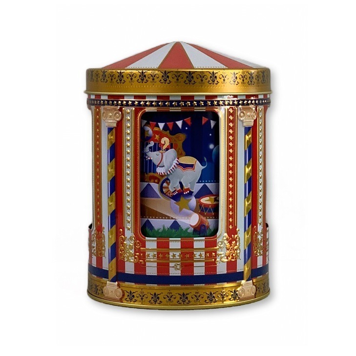 〈イングリッシュティーショップ〉オルゴール缶 3,456円
紅茶(8枚入)付き、径12.0×H16.5cm