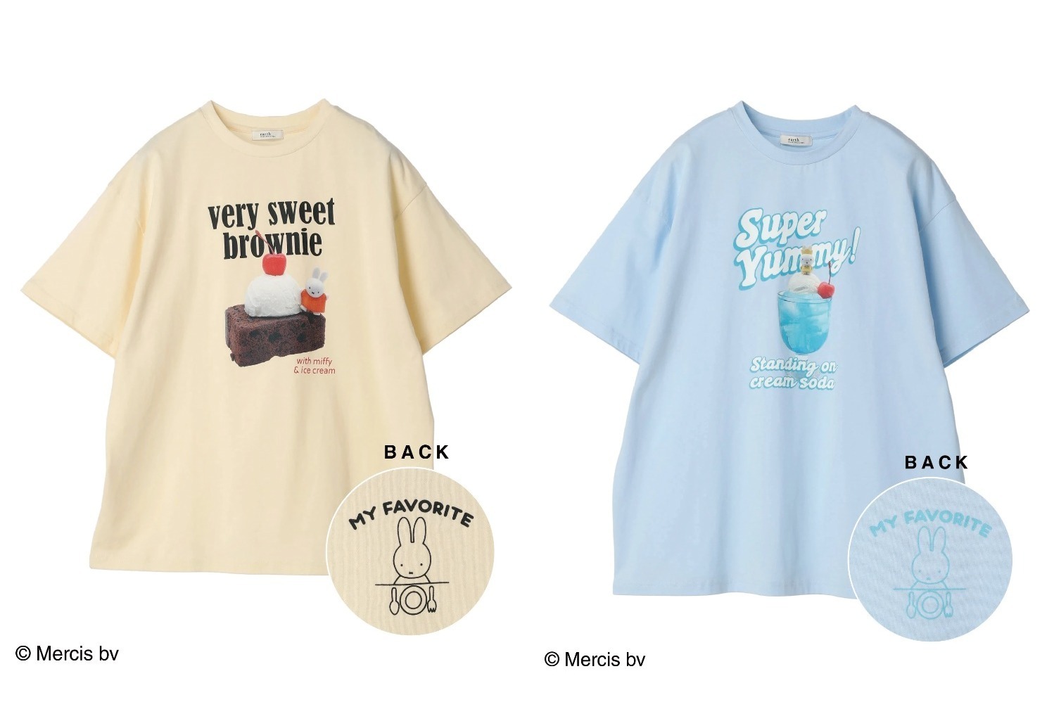 アース ミュージック＆エコロジー×「ミッフィー」コラボTシャツ、“ミッフィーの3Dケーキ”柄など