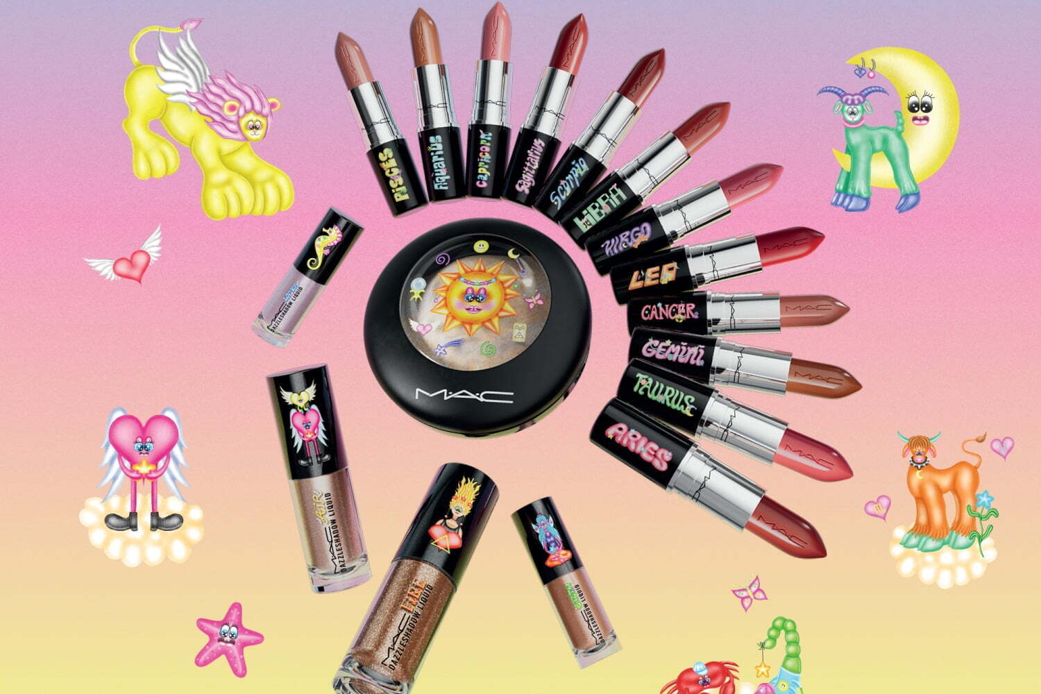 星座｜M·A·Cの23年秋「お守りコスメ」“12星座＆占星術のエレメント”着想リップ＆アイシャドウなど