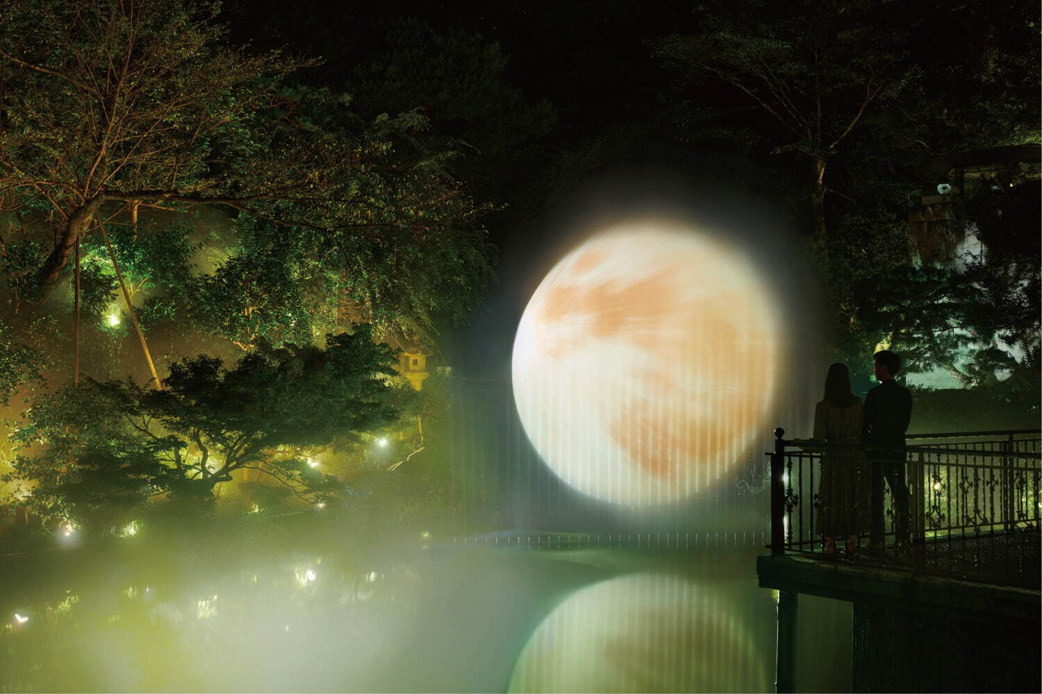 ホテル椿山荘東京の庭園に“月”が出現、雲海をスクリーンにした秋限定の演出｜写真2