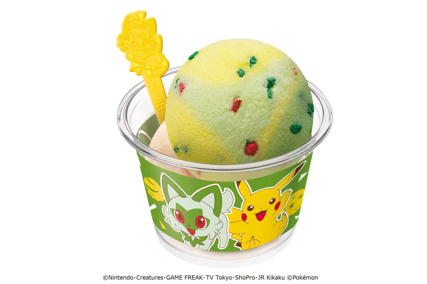 サーティワン アイスクリーム「ピカチュウとニャオハのぱちぱちアイス