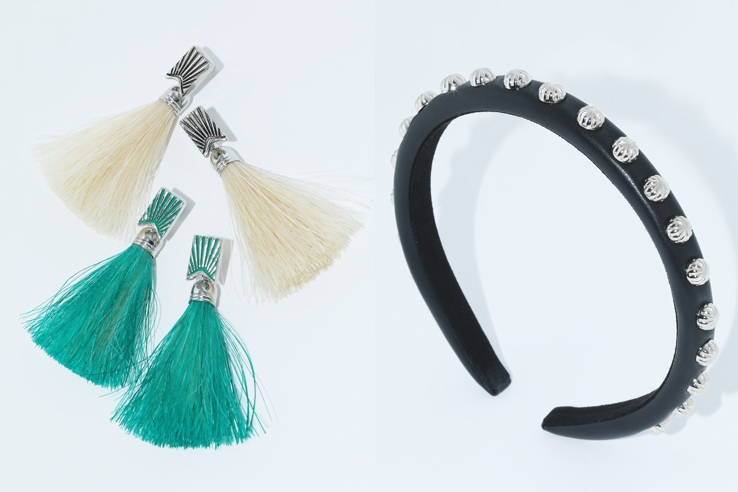 天然石｜TOGA24年春夏アクセサリー、“鮮やかグリーン”のフリンジイヤリング＆人気カチューシャの新型も