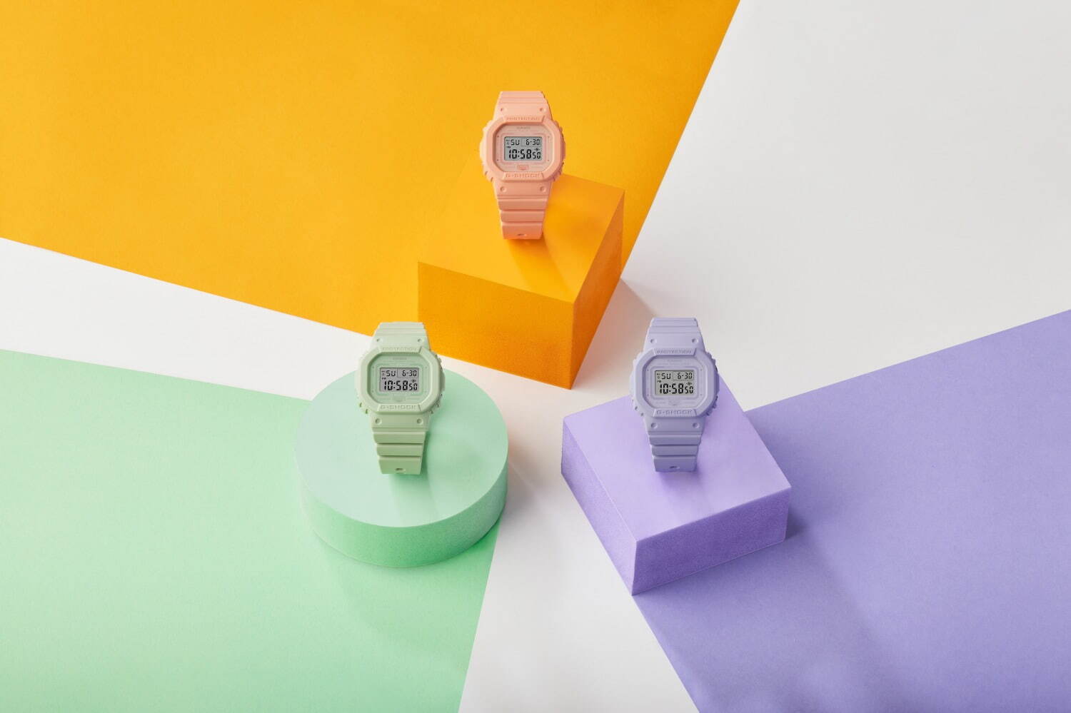 G-SHOCKからパステルカラー×ワントーンの新作腕時計、ライラックや 