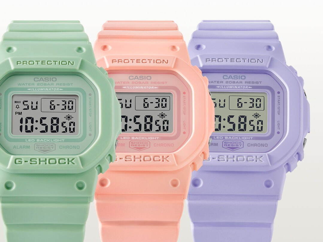 G-SHOCKからパステルカラー×ワントーンの新作腕時計、ライラックやピスタチオグリーンなど3色｜写真5