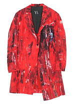 Y's 23年秋冬新作ウェア、ヘリンボンツイードのコート＆抽象画プリントのシャツドレスなど｜写真15