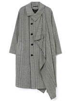 Y's 23年秋冬新作ウェア、ヘリンボンツイードのコート＆抽象画プリントのシャツドレスなど｜写真3