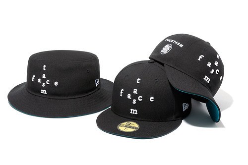 ファセッタズム×ニューエラのロゴ刺繍入り「59FIFTY」キャップ、つば裏に鮮やかブルーを配色