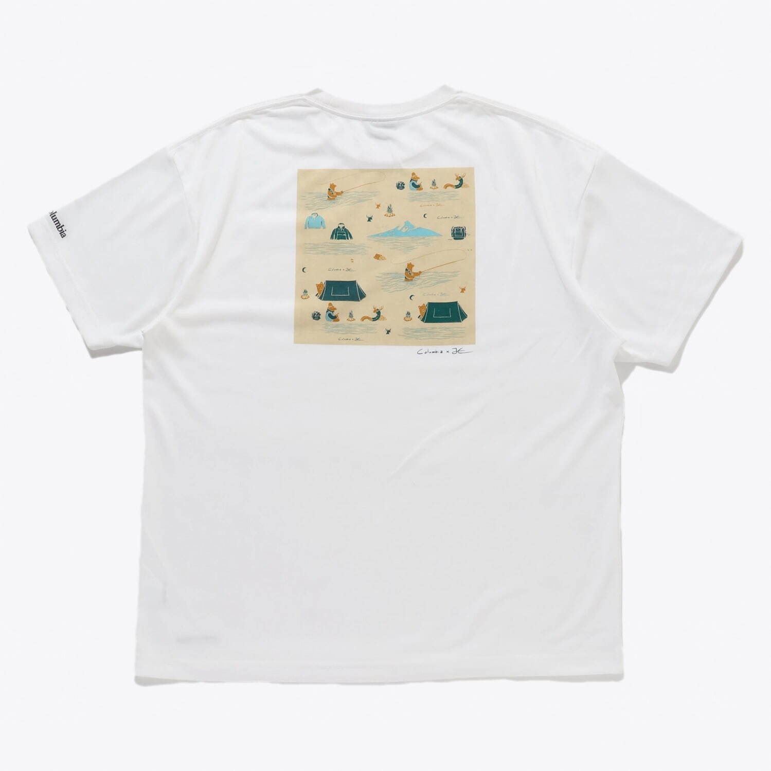 コロンビア×ジョナス・クレアッソンのコラボTシャツ、“キャンプを楽しむ動物”のイラストを配して｜写真12