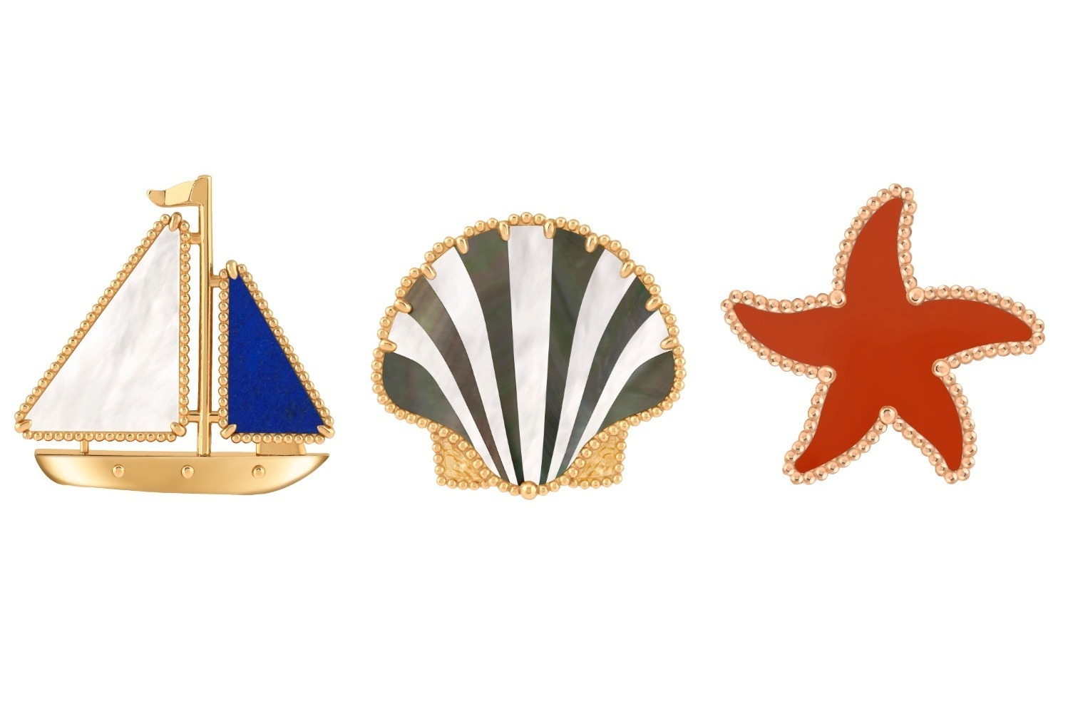 ヴァン クリーフ＆アーペル「ラッキー サマー」新作ジュエリー、ヒトデや貝殻のクリップなど