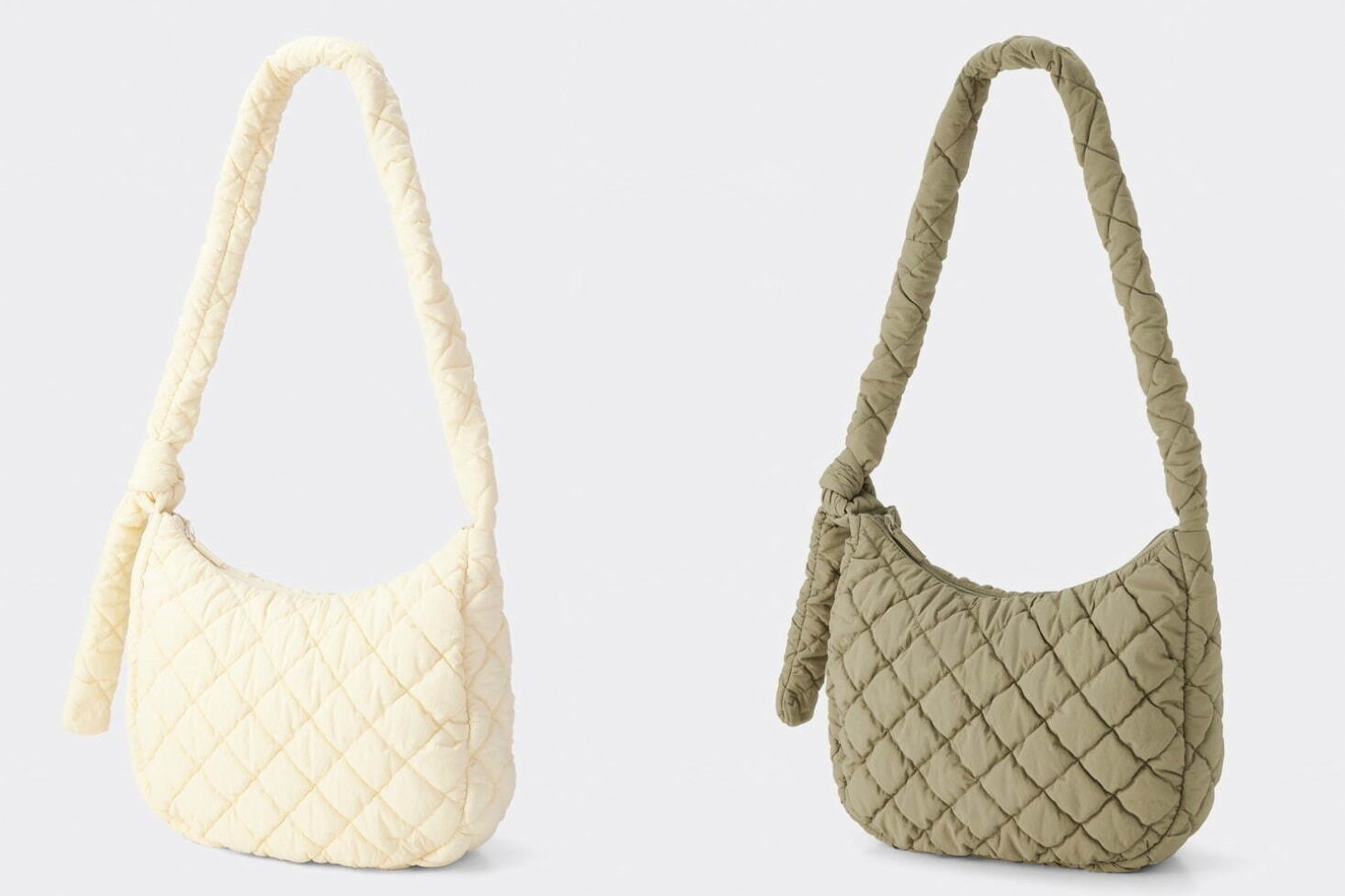 GUの2023年秋新作“ぷっくり”キルティングバッグ＆ベルベット素材のフラットシューズ