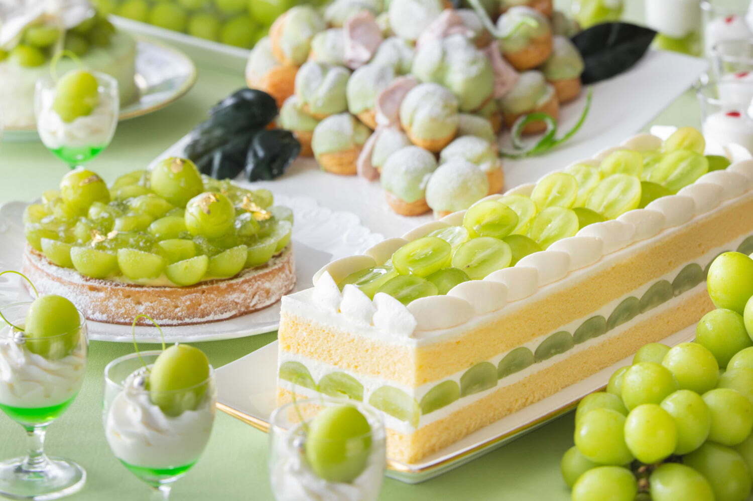 スイーツビュッフェ｜“シャインマスカット”の夜スイーツブッフェが横浜ベイホテル東急で、タルトやショートケーキ