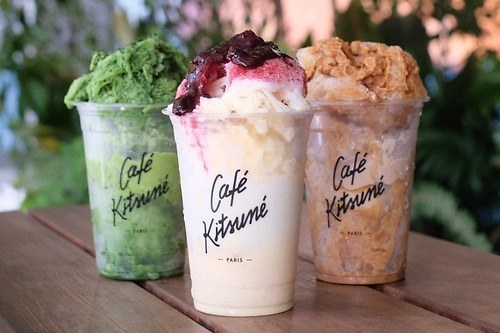 カフェ キツネ 渋谷店から“自家製ソース×プリン”のふわふわかき氷、濃厚抹茶やカプチーノ味など