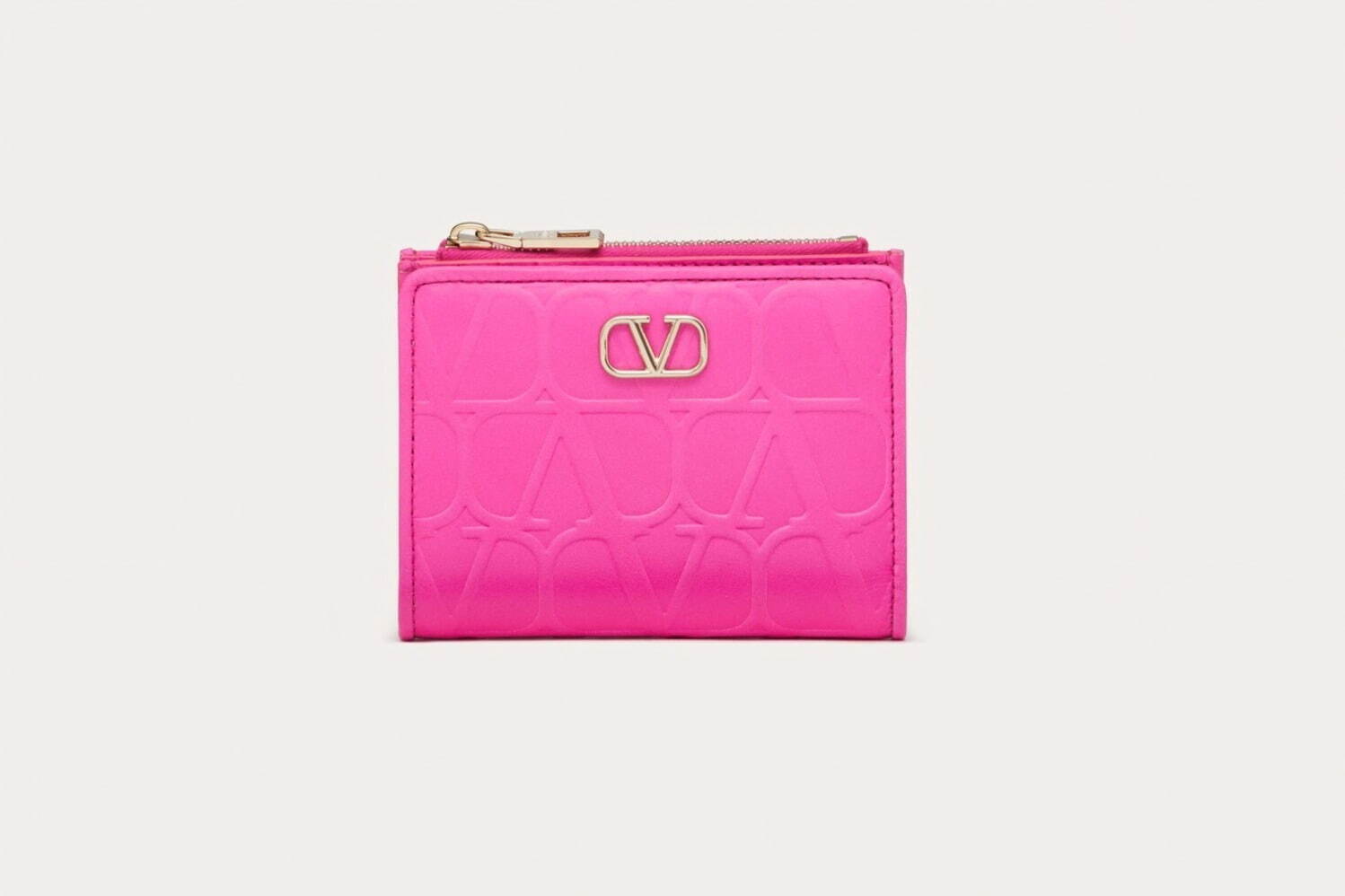 ヴァレンティノ ガラヴァーニの新作レディース財布、モノグラム柄×鮮やかピンクのトーンオントーン｜写真3