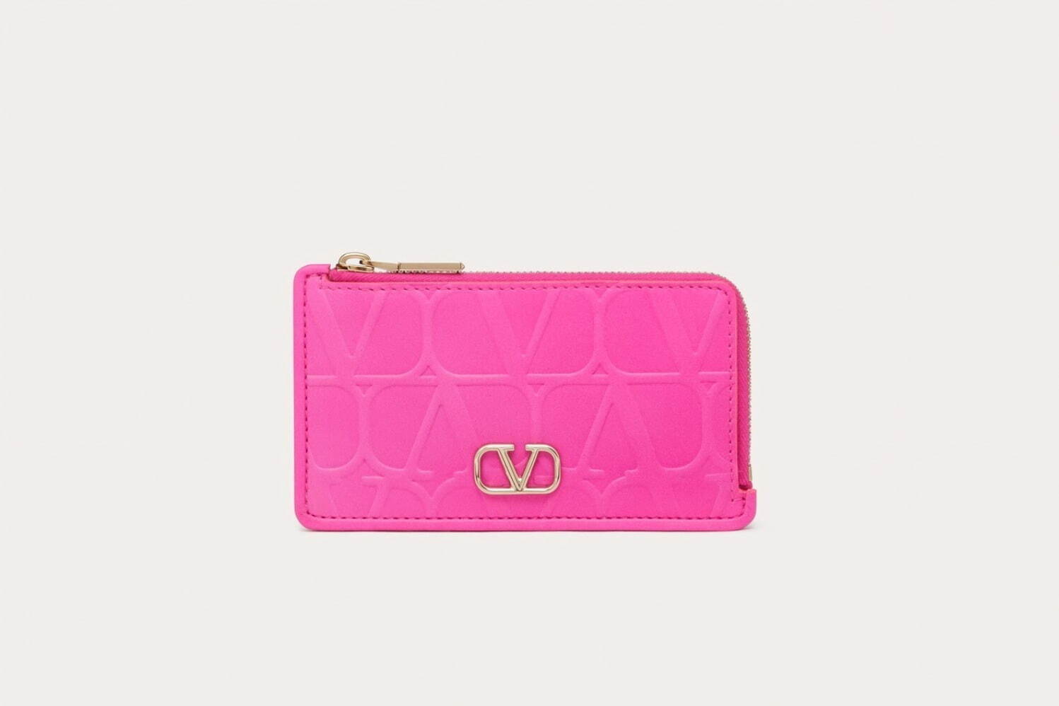 ヴァレンティノ ガラヴァーニの新作レディース財布、モノグラム柄×鮮やかピンクのトーンオントーン｜写真4