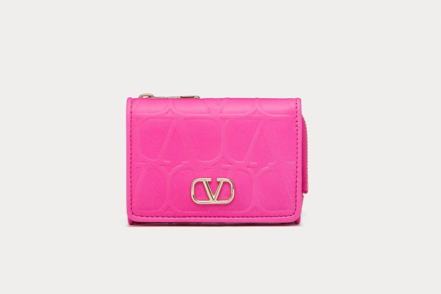 ヴァレンティノ ガラヴァーニの新作レディース財布、モノグラム柄×鮮やかピンクのトーンオントーン｜写真1